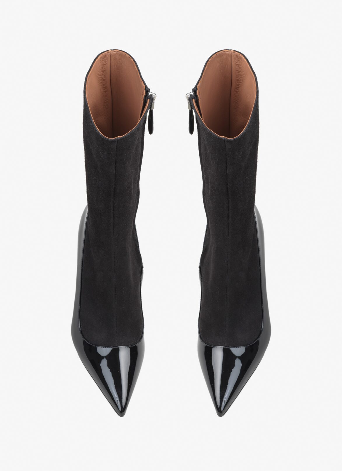 이중 소재 앵클 부츠 ALAÏA 블랙 이중 소재 앵클 부츠